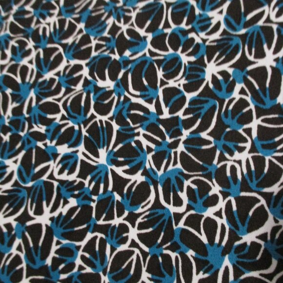 Josephine Studio top wash & wear 3/4 sleeves teal, brown, cream, stretchy size L - Picture 7 of 7